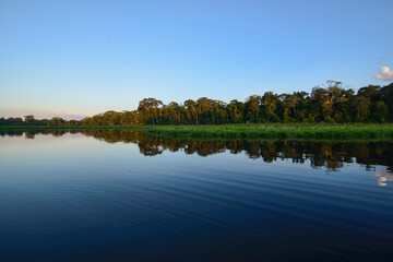 The beautiful view of the Lake Chimbadas, Tambopata National Reserve, Peruvian Amazon