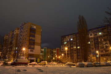 Naklejka premium night in the city
