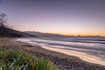 The beach of Farinole, in winter. Corsica