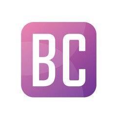 BC Letter Logo Design With Simple style