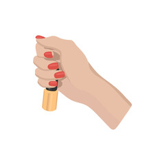 Nail health. Banner Care of hands and nails. Nail Design. Brittle nails, manicure tools. Isolated on white background