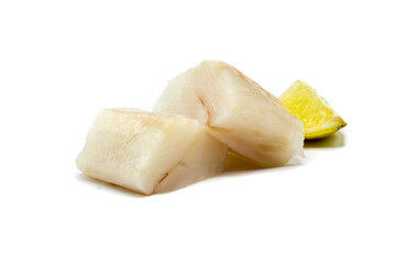 cod fillet fish isolated on white background
