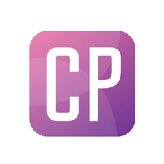 CP Letter Logo Design With Simple style