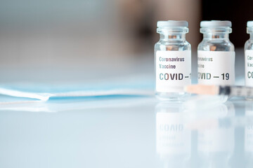 Nobel coronavirus covid-19 vaccine vial a illustrative picture.