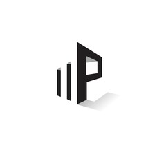 logo letter Initial MP, m p for branding identity