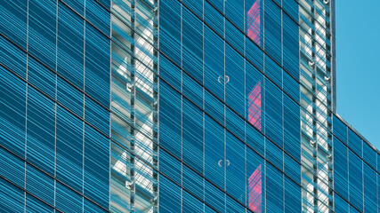 Lines Geometry Pattern Building Architecture BLue