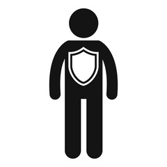 Personal security icon. Simple illustration of personal security vector icon for web design isolated on white background