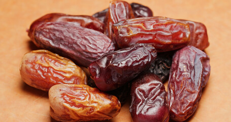 Palm dates fruit close up