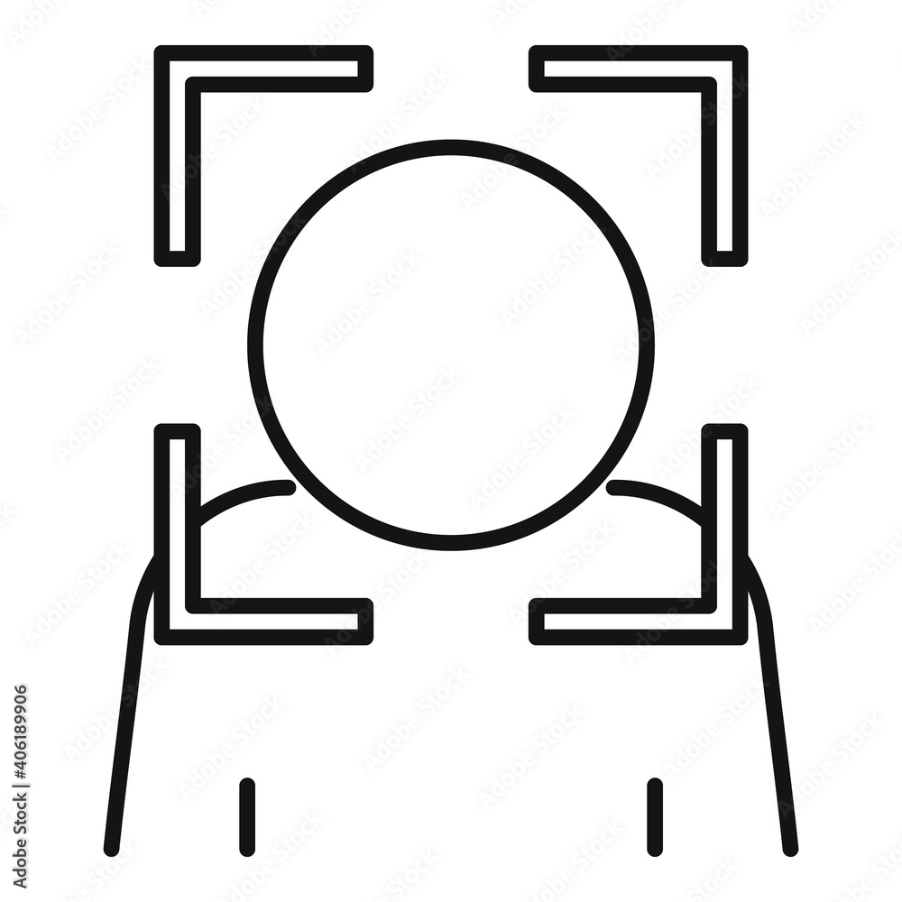 Poster security face detection icon. outline security face detection vector icon for web design isolated on