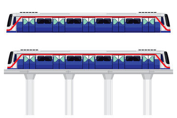 isolated sky train on white background vector design