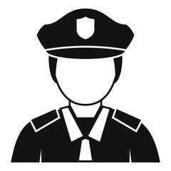 City policeman icon. Simple illustration of city policeman vector icon for web design isolated on white background