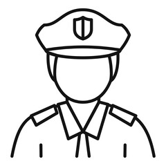 City policeman icon. Outline city policeman vector icon for web design isolated on white background