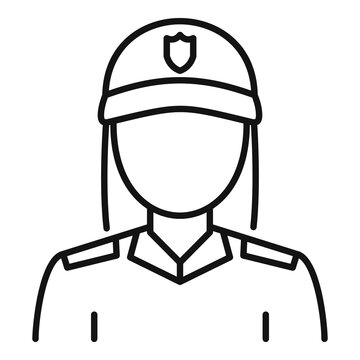police officer outline portrait clip art preview