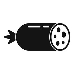 Cutted sausage icon. Simple illustration of cutted sausage vector icon for web design isolated on white background