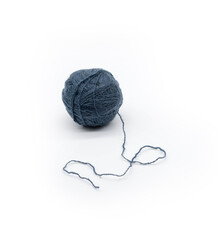 Ball of dark blue thread