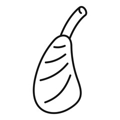 Cooked meat icon. Outline cooked meat vector icon for web design isolated on white background
