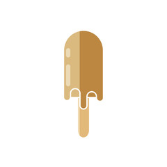 Vector icon ice cream. Ice cream illustration on cartoon style on white isolated background.