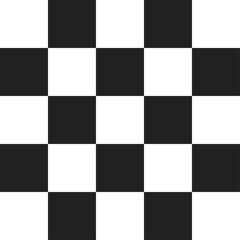 Chess pattern. Black and white square texture background in vector flat