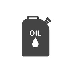 Vector icon canister for gasoline on white isolated background. Layers grouped for easy editing illustration. For your design.