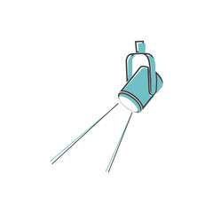 Spotlight Vector Icon on cartoon style on white isolated background.