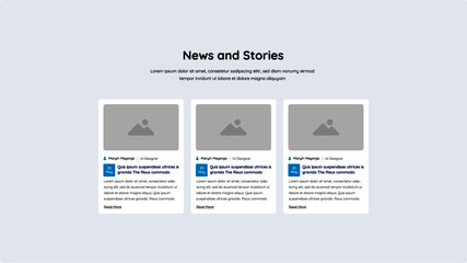 Obraz premium Blog section web UI kit Web element for your web design.