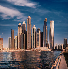 Obraz na płótnie Canvas Dubai Skyline during Afternoon.