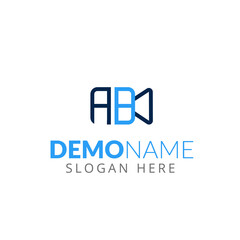 Fototapeta premium Initial latter AB monogram logotype with camera style vector template. Modern Abstract Initial letter AB logo. This icon incorporates two abstract typefaces in a creative way