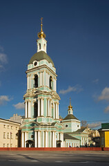 Fototapeta na wymiar Church of Life-Giving Trinity in Serebryaniki. Moscow. Russia