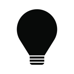 lamp icon - light bulb vector illustration flat style in trendy design