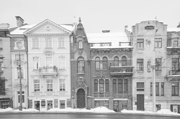 The diversity of the architectural design of facades in Vilnius