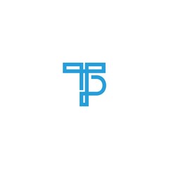letter tp or pt logo vector monogram.