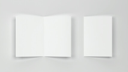 Blank booklet or brochure a4 bifolded mockup