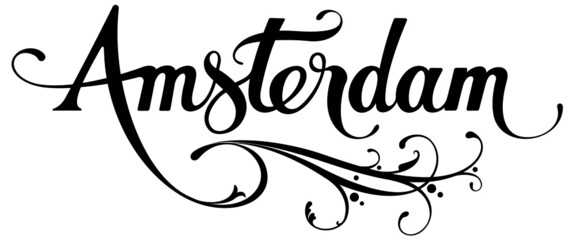 Amsterdam - custom calligraphy text
