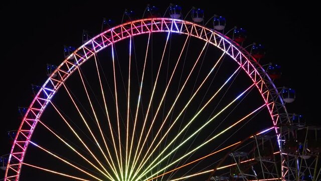 roller costar Wheel night Ferris  light Fun Park lights sky fair carnival fireworks blue amusement ride firework colorful red big fairground celebration Christmas entertainment