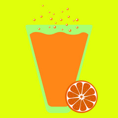 tangerine juice. vector drinks graphics