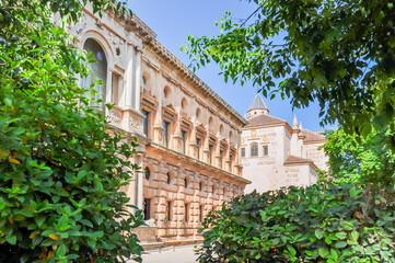 Fototapeta na wymiar Alhambra palace and gardens, Granada, Spain