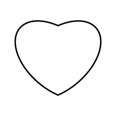 Collection of Heart icon, Symbol of Love Icon flat style modern design Isolated on Blank Background color editable