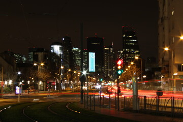 Fototapeta premium night traffic in the city
