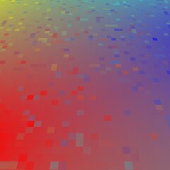 yellow red blue and turquoise pastel colours geometric patterns and square designs