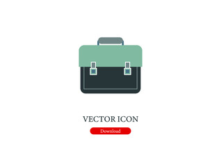 business bag vector icon.  Editable stroke. Symbol in Line Art Style for Design, Presentation, Website or Apps Elements, Logo. Pixel vector graphics - Vector