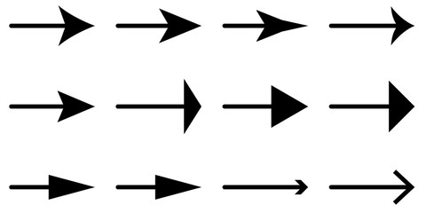 A set of black arrows pointing to the right.