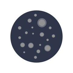 Vector icon of the moon. The icon of the moon is isolated on a white background.
