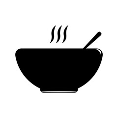 Bowl vector icon isolated on white background.