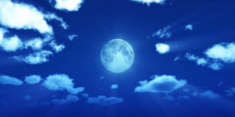 Obraz na płótnie Canvas full moon at night night sky