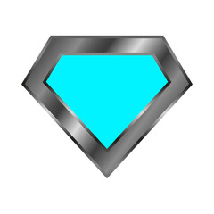 Diamond icon. Diamond vector icon isolated on white background. Silver cut diamond icon. Vector illustration.
