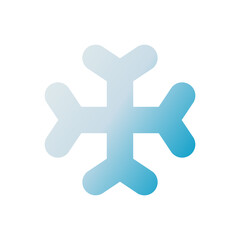 Obraz premium Snowflake icon. Snowflake vector icon isolated on white background in flat style. Vector illustration.