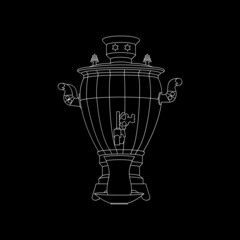 Old antique vintage tea pot called samovar vector