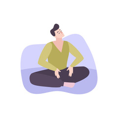 Meditating Man Illustration