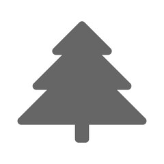 Fototapeta premium Vector icon of the Christmas tree isolated on a white background.