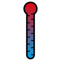 Vector icon of the thermometer isolated on a white background.